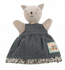 Мягкая игрушка на руку – кошка Агата, 25 см. (Moulin Roty, 632196)